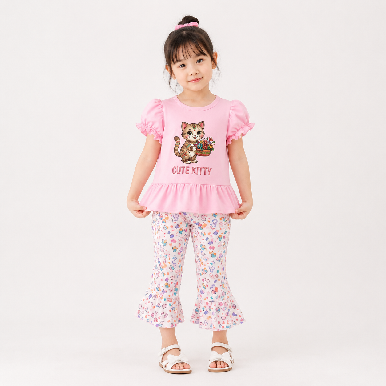 Baby & Kids 2pcs Printed T-shirt & Full Pant (3mths-12yrs)-0168