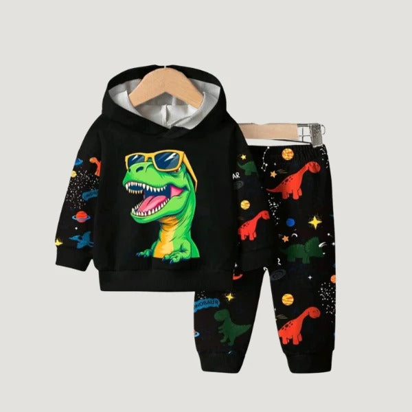 Kidoria Baby & Kids Winter Printed Joggers & Sweatshirt Set (3M-8yrs)