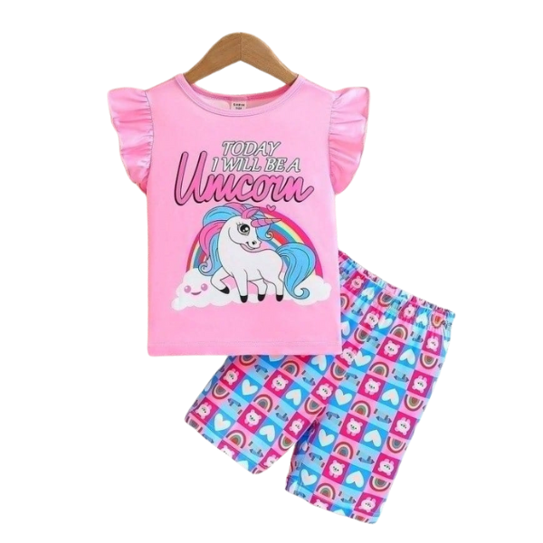 Baby & Kids 2pcs Printed T-shirt Set (3mths-7yrs)