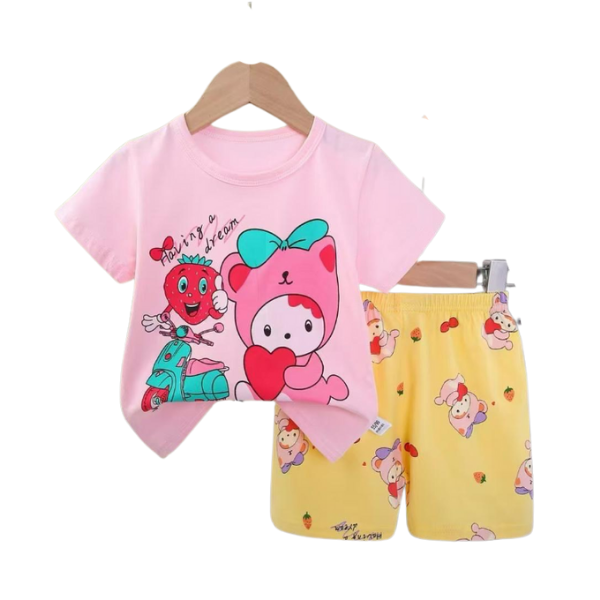 Baby & Kids 2pcs  Printed T-shirt Set (3mths-7yrs)