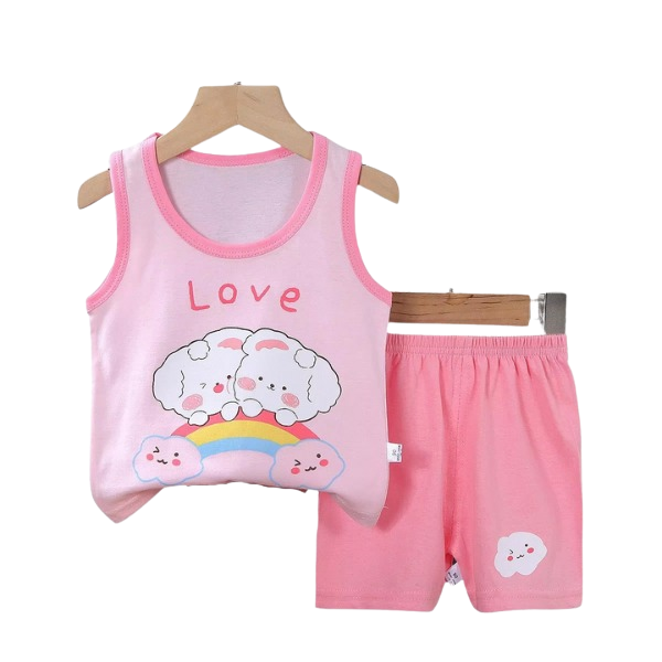 Baby & Kids 2pcs Love Printed T-shirt Set (3mths 7yrs)