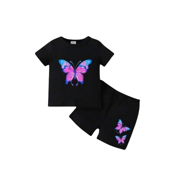 Baby & Kids 2pcs  Printed T-shirt Set (3mths-6yrs)