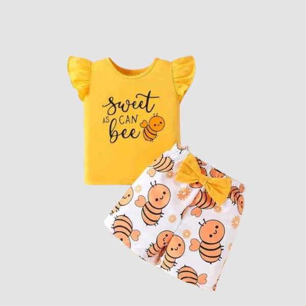 Baby & Kids 2pcs Printed T-shirt Set (3mths-6yrs)