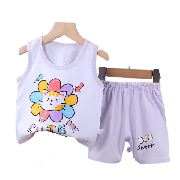 Baby & Kids 2pcs  Printed T-shirt Set (3mths-7yrs)