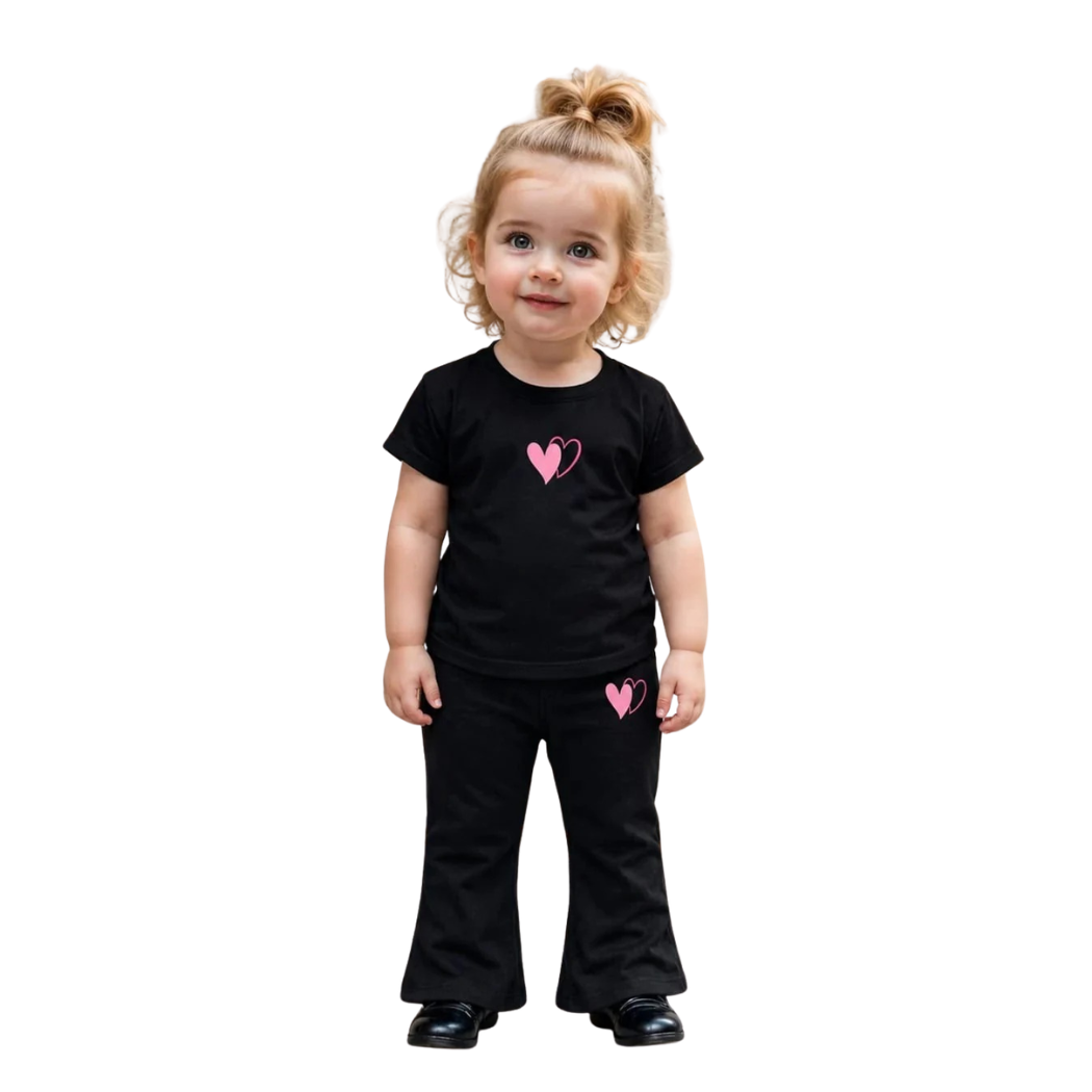Baby & Kids 2pcs  Printed T-shirt  & Full Pant (3mths-12yrs)-0166