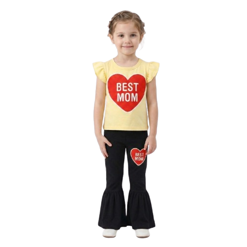 Baby & Kids 2pcs  Printed T-shirt Set (1years-7yrs)-0195