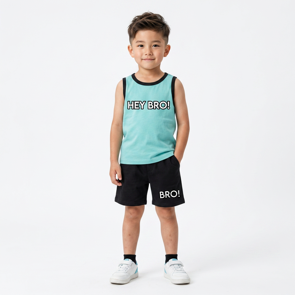 Baby & Kids 2pcs  Printed T-shirt Set (1years-7yrs)-0205