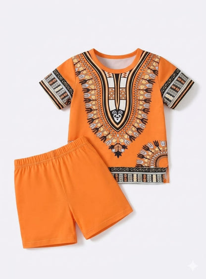 Baby & Kids 2pcs  Printed T-shirt Set (3mths-6yrs)-0164