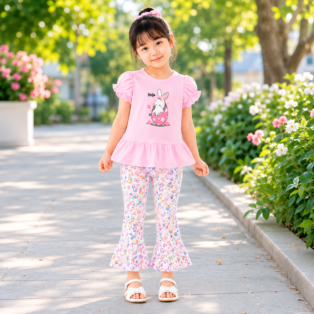 Baby & Kids 2pcs  Printed T-shirt  & Full Pant (3mths-12yrs)-0169