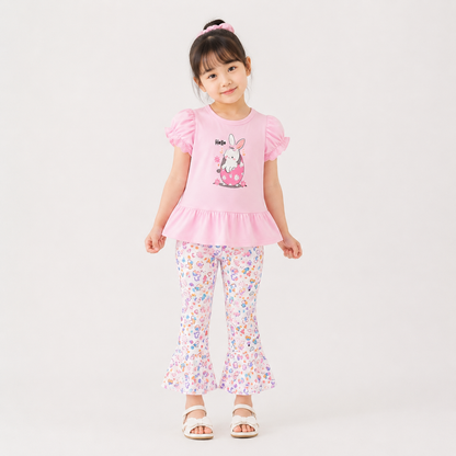 Baby & Kids 2pcs  Printed T-shirt  & Full Pant (3mths-12yrs)-0169