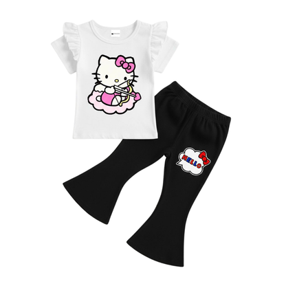 Baby & Kids 2pcs  Printed T-shirt Set (1years-7yrs)-0182