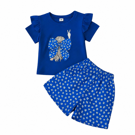 Baby & Kids 2pcs  Printed T-shirt Set (3mths-6yrs)-0135