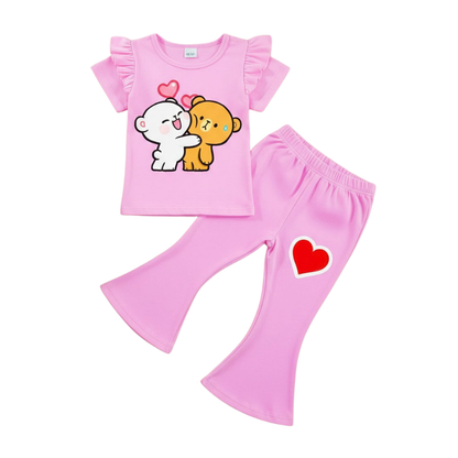 Baby & Kids 2pcs  Printed T-shirt Set (1years-7yrs)-0175