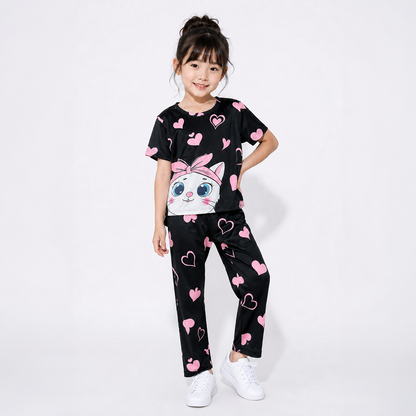 Baby & Kids 2pcs  Printed T-shirt & Full Pant (3mths-12yrs)-0089