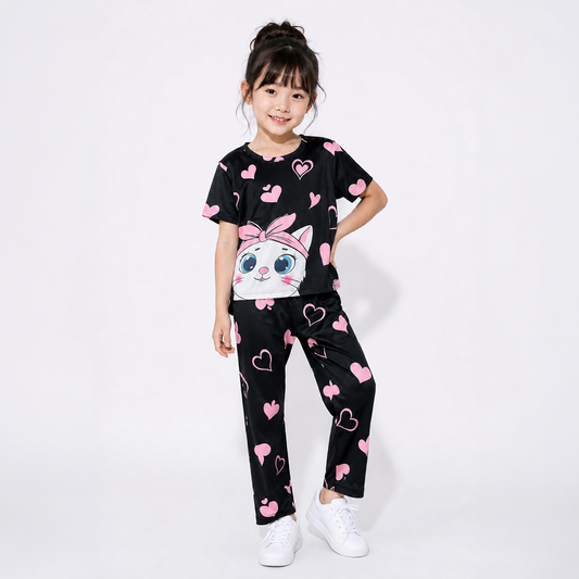 Baby & Kids 2pcs  Printed T-shirt & Full Pant (3mths-12yrs)-0089
