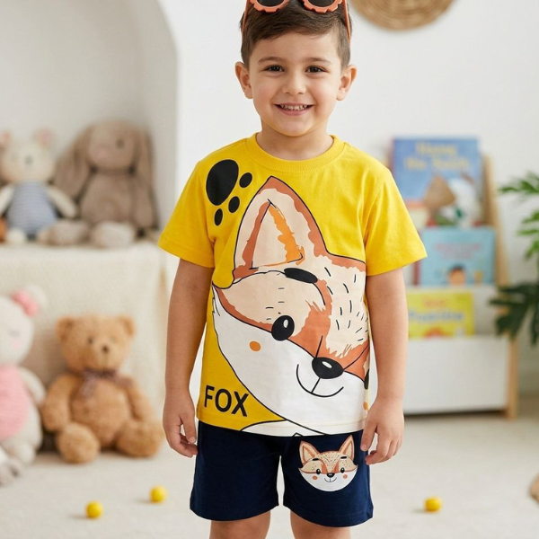 Baby & Kids 2pcs  Printed T-shirt Set (3mths-6yrs)-0136