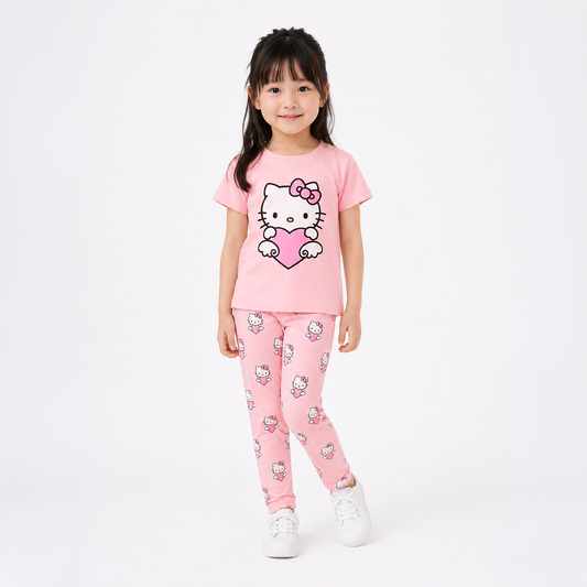Baby & Kids 2pcs Printed T-shirt & Full Pant (3m-12yrs)-0127