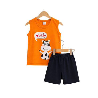 Baby & Kids 2pcs  Printed T-shirt Set (3mths-6yrs)-0183
