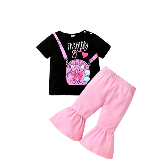 Baby & Kids 2pcs  Printed T-shirt & Full Pant (3mths-12yrs)