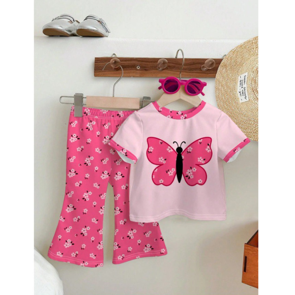 Baby & Kids 2pcs Printed T-shirt & Full Pant (2yrs-12yrs)