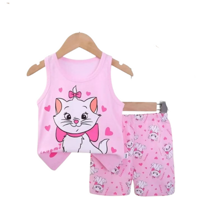 Baby & Kids 2pcs  Printed T-shirt Set (3mths-6yrs)-0158