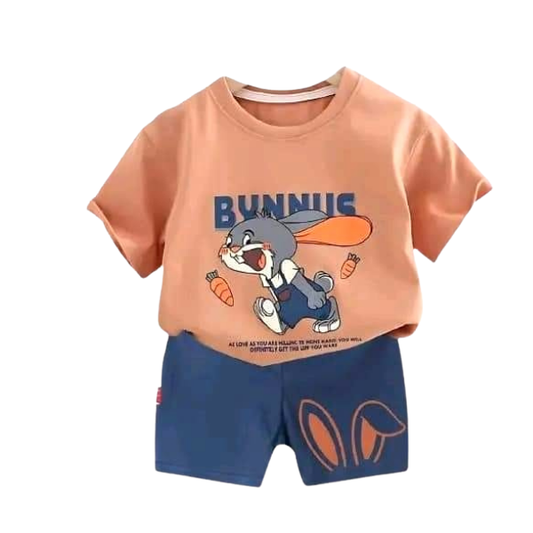 Baby & Kids 2pcs  Printed T-shirt Set (3mths-6yrs)