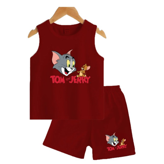 Baby & Kids 2pcs Tom Jerry  Printed T-shirt Set (3mths 6yrs)