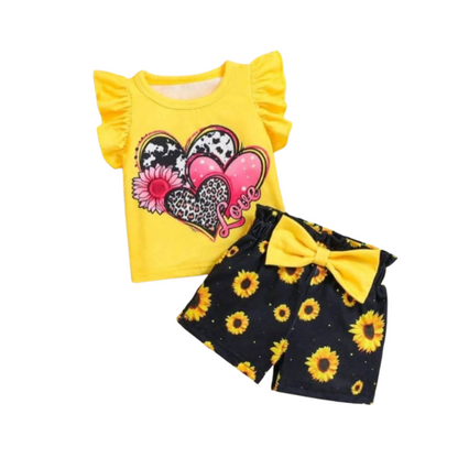 Baby & Kids 2pcs  Printed T-shirt Set (3mths-6yrs)