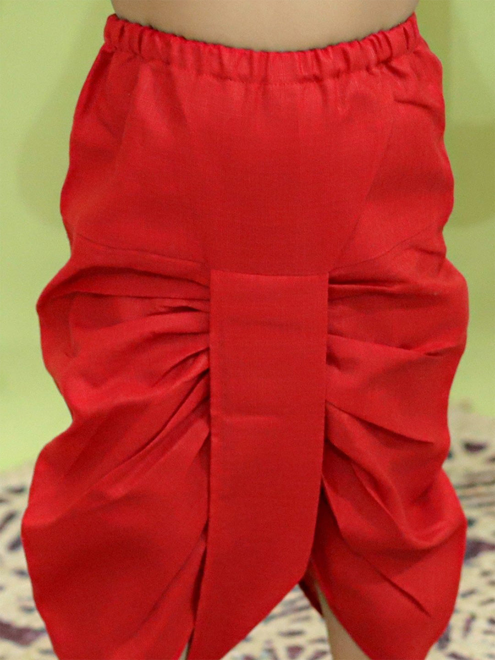 Kids Embroidered Kurta with Dhoti for Boys- Yellow