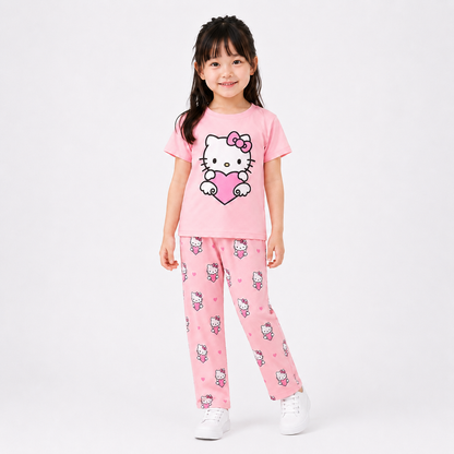 Baby & Kids 2pcs Printed T-shirt & Full Pant (3m-12yrs)-0127
