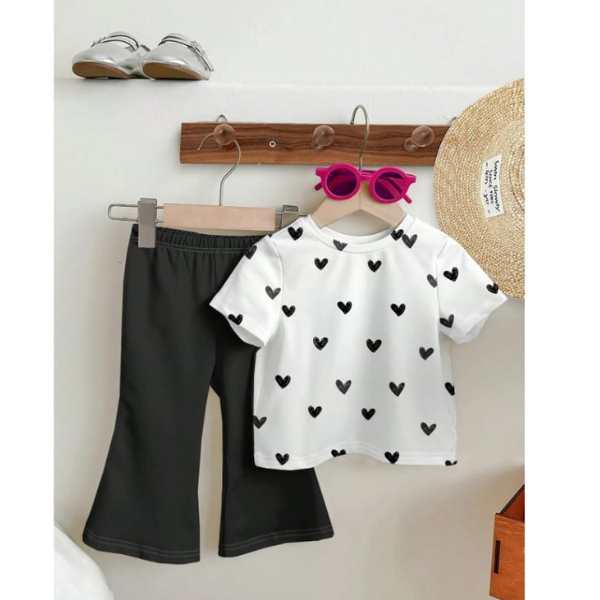 Baby & Kids 2pcs Printed T-shirt & Full Pant (2yrs-12yrs)