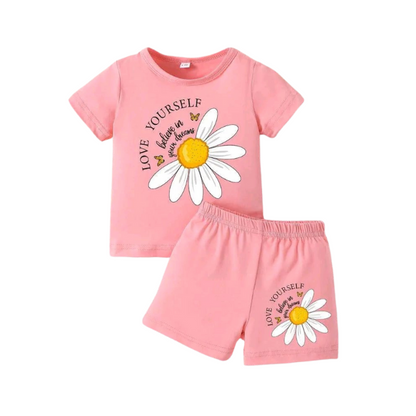 Baby & Kids 2pcs  Printed T-shirt Set (3mths-6yrs)