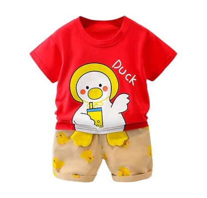 Baby & Kids  Navy Blue Cartoon  Printed T-shirt Set (3mths-6yrs)-0189