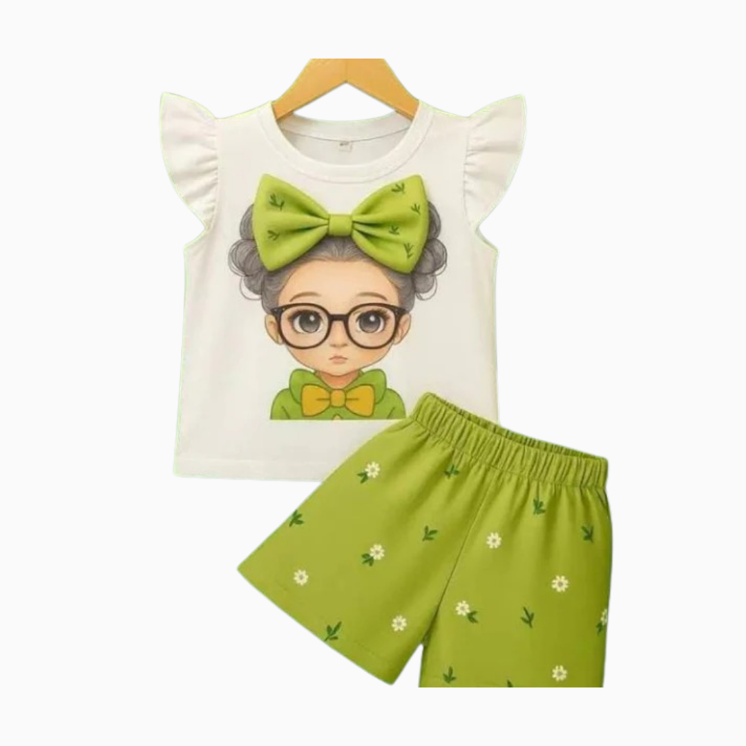 Baby & Kids 2pcs  Printed T-shirt Set (3mths-6yrs)