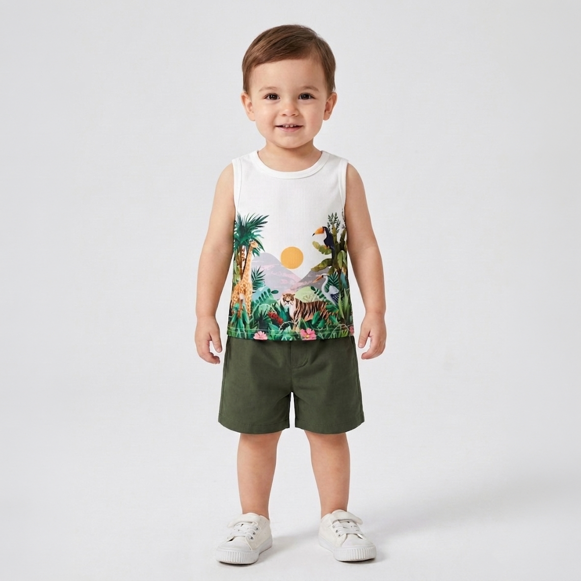 Baby & Kids 2pcs  Printed T-shirt Set (3mths-6yrs)-0155