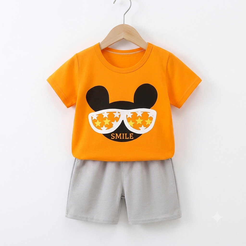 Baby & Kids 2pcs  Printed T-shirt Set (3mths-6yrs)-0133