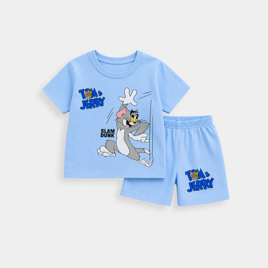 Kids Tom and Jerry Printed T-Shirt  2pcs Set (3mths-6yrs)-0119