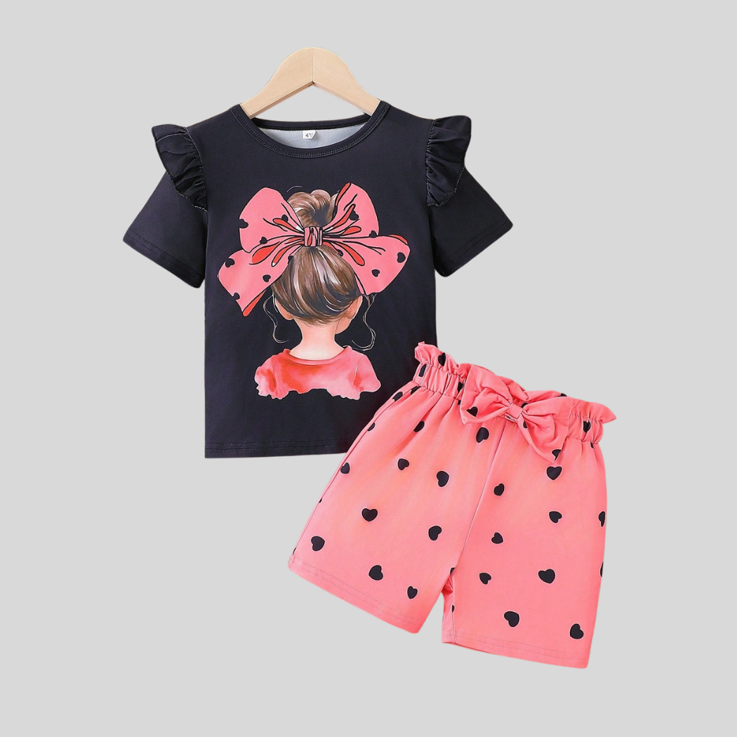 Baby & Kids 2pcs  Printed T-shirt Set (3mths-6yrs)