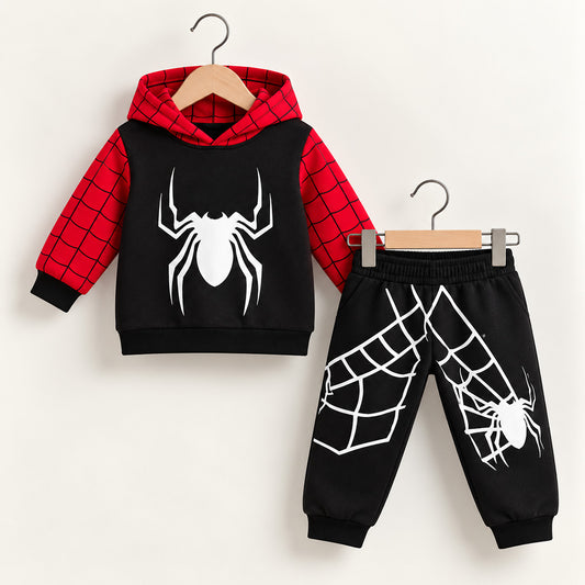 Spiderman-Inspired Kids Winter Joggers & Hoodie Set (3M-8yrs)