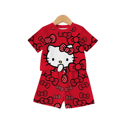 Baby & Kids 2pcs  Printed T-shirt Set (3mths-7yrs)