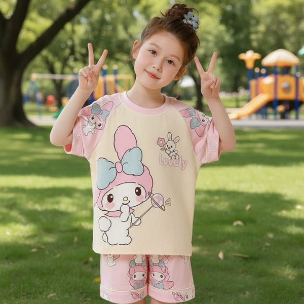 Baby & Kids 2pcs  Printed T-shirt Set (3mths-6yrs)