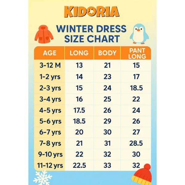 Kidoria Baby & Kids Winter Joggers & Sweatshirt Set (3M-8yrs)