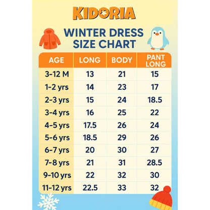 Kidoria Baby & Kids Winter Joggers & Sweatshirt Set (3M-8yrs)