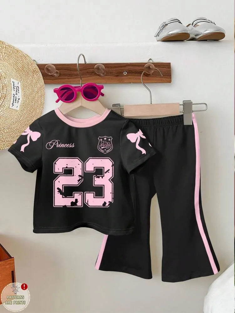 Baby & Kids 2pcs Printed T-shirt & Full Pant (1yrs-12yrs)