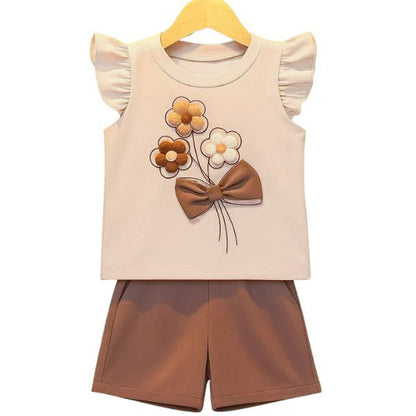 Baby & Kids 2pcs  Printed T-shirt Set (3mths-6yrs)