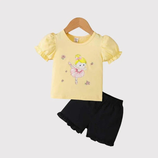 Baby & Kids 2pcs  Printed T-shirt Set (3mths-6yrs)