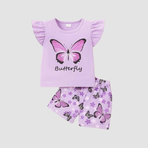 Baby & Kids 2pcs  Printed T-shirt Set (3mths-6yrs)-0039