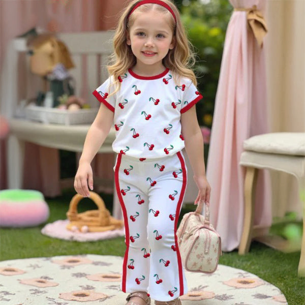 Girls Cherry Love Baby & Pant Set (2yrs-12yrs)