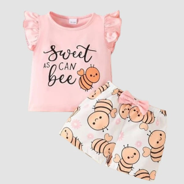 Baby & Kids 2pcs  Printed T-shirt Set (3mths-6yrs)