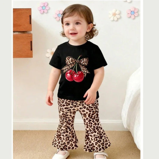 Girls Cherry Leopard Girls Fashion Set (2yrs-12yrs)